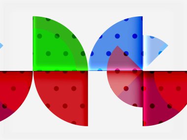 Siyah arka plan üzerine daire öğeleri