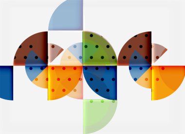 Siyah arka plan üzerine daire öğeleri