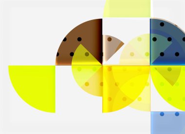 Siyah arka plan üzerine daire öğeleri