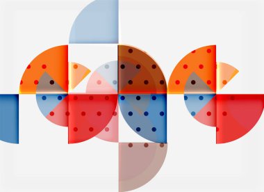 Siyah arka plan üzerine daire öğeleri