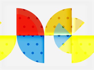 Siyah arka plan üzerine daire öğeleri