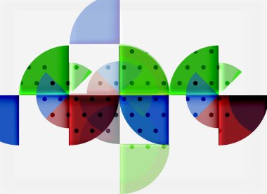 Siyah arka plan üzerine daire öğeleri