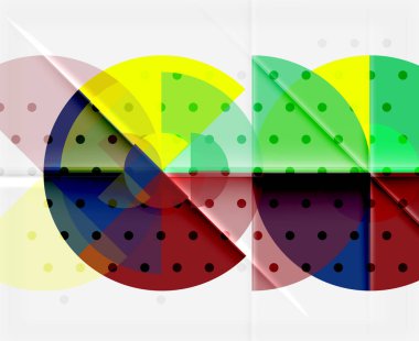 Siyah arka plan üzerine daire öğeleri