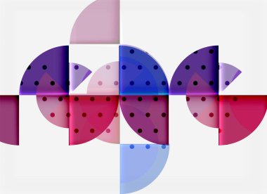 Geometrik daire soyut afiş