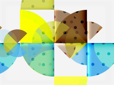 Siyah arka plan üzerine daire öğeleri