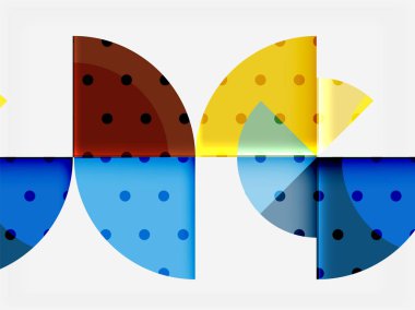 Siyah arka plan üzerine daire öğeleri