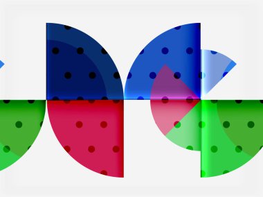 Siyah arka plan üzerine daire öğeleri