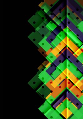 Siyah arka plan üzerinde renkli oklar