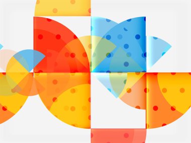 Siyah arka plan üzerine daire öğeleri