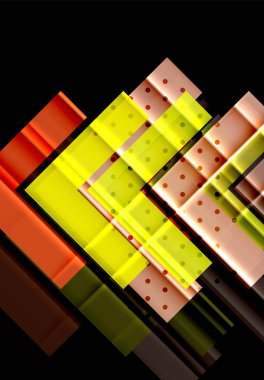 Siyah arka plan üzerinde renkli oklar