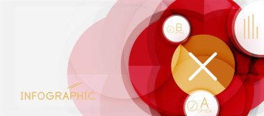 Kağıt geometrik daire afiş şablon