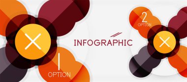 Kağıt geometrik daire afiş şablon