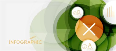 Kağıt geometrik daire afiş şablon