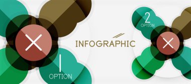 Kağıt geometrik daire afiş şablon