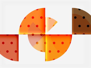 Siyah arka plan üzerine daire öğeleri