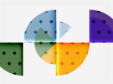 Siyah arka plan üzerine daire öğeleri