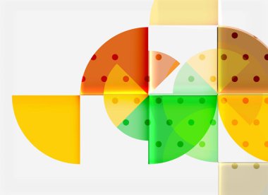 Siyah arka plan üzerine daire öğeleri