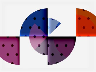 Siyah arka plan üzerine daire öğeleri