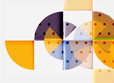 Siyah arka plan üzerine daire öğeleri