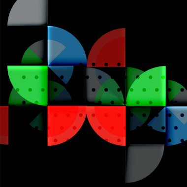 Geometrik daire soyut afiş