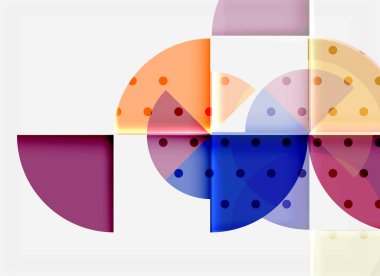 Siyah arka plan üzerine daire öğeleri