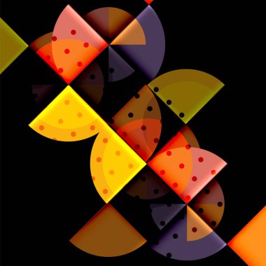 Geometrik daire soyut afiş