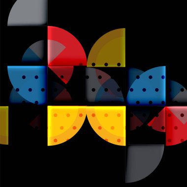 Geometrik daire soyut afiş