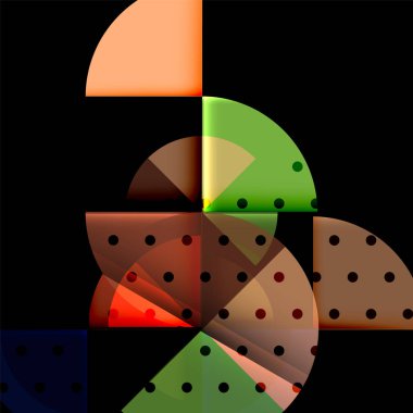 Geometrik daire soyut afiş