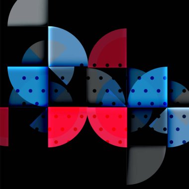 Geometrik daire soyut afiş