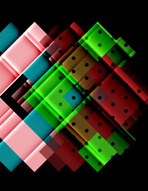 Siyah arka plan üzerinde renkli oklar