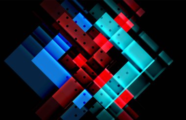 Siyah arka plan üzerinde renkli oklar