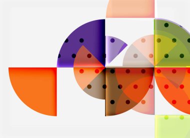 Siyah arka plan üzerine daire öğeleri