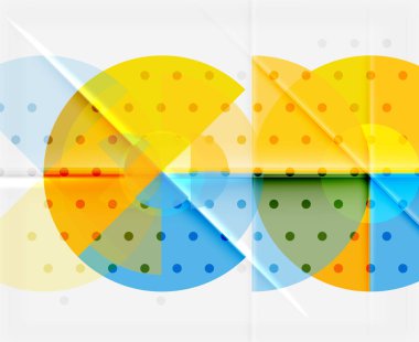 Siyah arka plan üzerine daire öğeleri