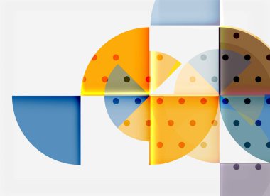 Siyah arka plan üzerine daire öğeleri