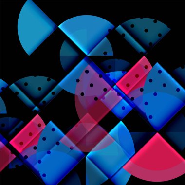 Geometrik daire soyut afiş