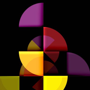 Geometrik daire soyut afiş