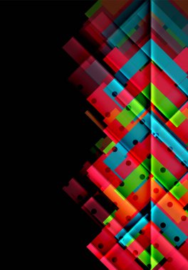 Siyah arka plan üzerinde renkli oklar