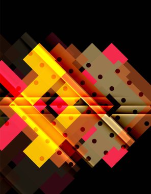 Siyah arka plan üzerinde renkli oklar