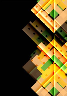 Siyah arka plan üzerinde renkli oklar