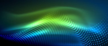 Soyut dalga koyu, parlak hareket üzerinde parlayan