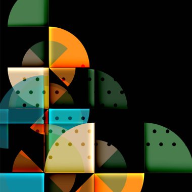 Geometrik daire soyut afiş