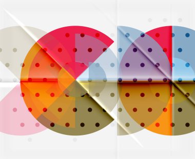 Geometrik daire soyut afiş