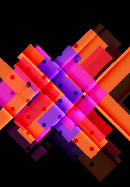 Siyah arka plan üzerinde renkli oklar