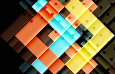 Siyah arka plan üzerinde renkli oklar