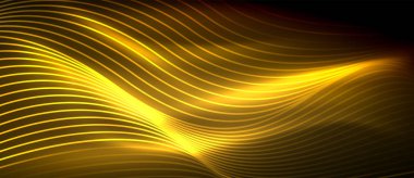 Soyut dalga koyu, parlak hareket üzerinde parlayan