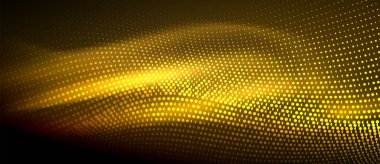 Soyut dalga koyu, parlak hareket üzerinde parlayan