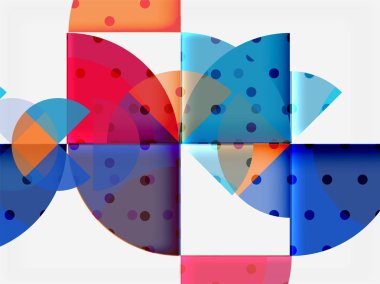 Siyah arka plan üzerine daire öğeleri