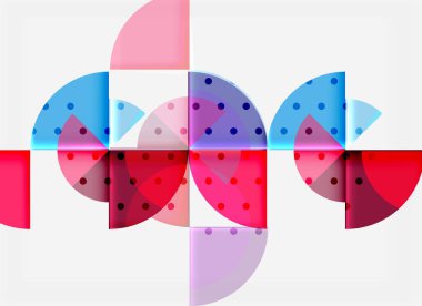 Siyah arka plan üzerine daire öğeleri