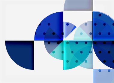 Geometrik daire soyut afiş