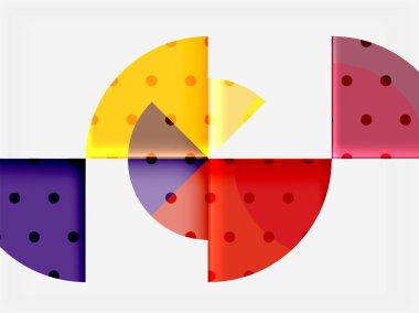 Geometrik daire soyut afiş